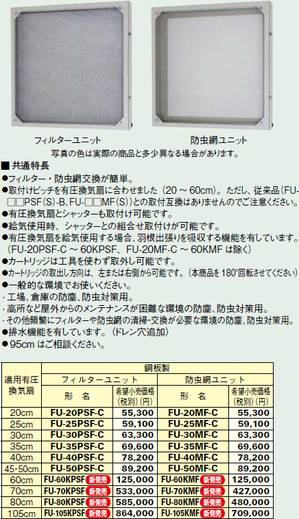 格安最新品 FU-60KPSF 三菱電機 換気扇 有圧換気扇 防じん用 (/FU-60KPSF/) エアコンのタナチュウ 通販  PayPayモール